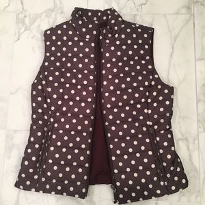 Adorable Polka Dot LOFT Puffer Vest XS